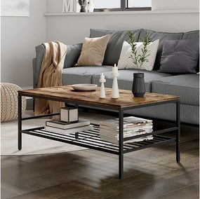 Stolik kawowy goldkraft dąb/czarny 106x60x45.5 fyrk