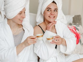 Szlafrok frotte Deluxe biały Wielkość: L