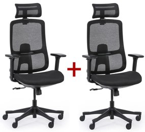 Krzesło biurowe LYNX 1+1 GRATIS, czarny