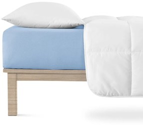 Niebieskie dżersejowe prześcieradło z gumką 140x200 cm Boxspring – Andrea Simone