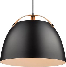 Halo Design 734887 - Lampa wisząca na lince OSLO 1xE27/40W/230V śr. 40 cm czarny/dąb
