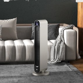 HOMCOM Grzejka elektryczna, 3 tryby, 12-godzinny timer, wyświetlacz LED, funkcja obrotu