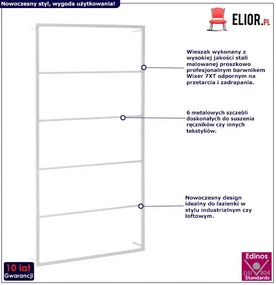 Biała nowoczesna drabinka do łazienki H6-P20