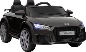 HOMCOM Dziecięcy Samochód Elektryczny, Audi TT RS Roadster, 3 km/h, Pilot, LED, USB, Czarny