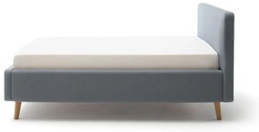 Niebieskie/szare tapicerowane łóżko jednoosobowe bez stelaża 120x200 cm Mattis – Meise Möbel