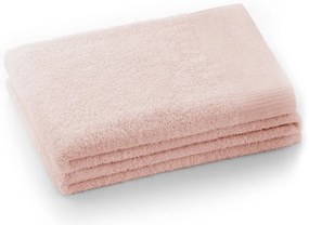 Jasnoróżowy bawełniany ręcznik kąpielowy frotte 70x140 cm Amari – Restilo