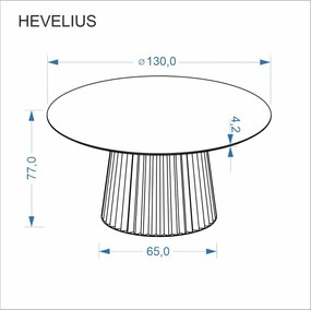 Okrągły stół w kolorze orzechowym Hevelius Halmar