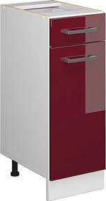 Front kuchenny bordowa czerwień wysoki połysk 29.6x1.6x71.6 r-line