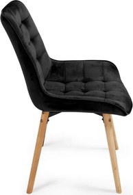 Zestaw krzeseł do jadalni, czarny, 2 szt