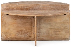 Okrągły stolik z litego drewna mango w ciemnym naturalnym kolorze ø 80 cm Divya – MOME