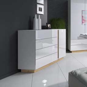Komoda ARCETTO 138 cm do Salonu Sypialni Biały