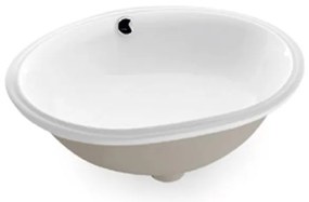 Bathco 0054 - Umywalka wpuszczana MODENA 43,5x38,5 cm porcelana/biała