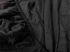 PrzytulneMieszkanie.pl Jersey prześcieradło EXCLUSIVE czarne 200 x 220 cm
