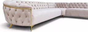 Pikowany narożnik tapicerowany Sole Duo – 6 wymiarów do wyboru, szeroka oferta tkanin
