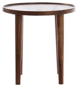 Okrągły stolik z litego drewna akacjowego ø 45 cm Qiano – Light & Living