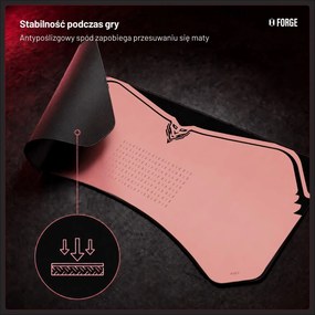 Podkładka ochronna na biurko Diablo X-Forge 160 cm, Akira Pink