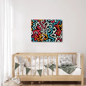 Obraz na szkle abstrakcji graficznej (70x50 cm)