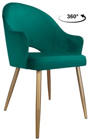 Krzesło obrotowe Velvet podstawa złota MG20