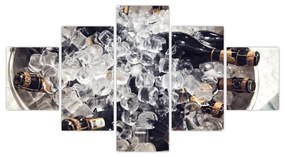 Obraz - szampan w lodzie (125x70 cm)