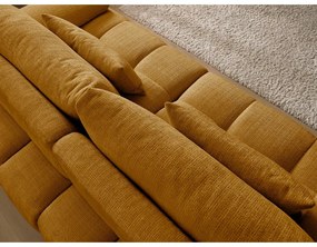 Musztardowa sofa z tkaniny szenilowej 264 cm Ivane – Bobochic Paris