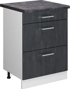 Szafka dolna do kuchni czarny beton 60x60x81.6 r-line