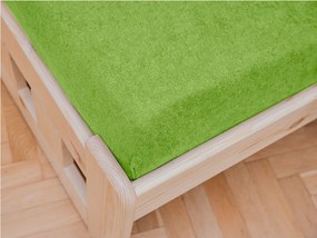 PrzytulneMieszkanie.pl Prześcieradło frotte do łóżeczka zielone 60x120 cm