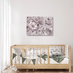 Obraz na szkle - Vintage kwiaty piwonii (70x50 cm)
