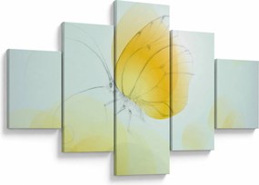 Obraz - Żółty motyl (125x70 cm)