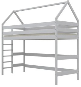 Łóżko piętrowe domek TOBI 1 180x80 białe drewniane KOCOT KIDS