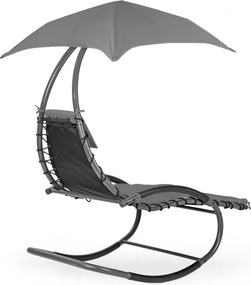 Bujana leżanka ogrodowa z daszkiem Casaro 158, szary