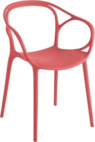 Zestaw 2 sedie arancioni nowoczesny „Mistral” da pranzo in polipropilene versatili cm 57x55 80h