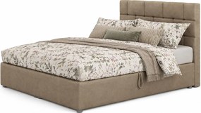 Brązowe łóżko kontynentalne 6 rozmiarów M6-F60