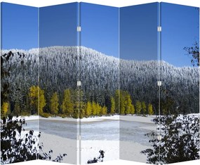 Parawan - Śnieżne góry zimą (210x170 cm)