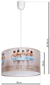 Wiszaca lampa z motywem baletnic - N41 T8-P31
