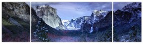 Obraz zimowego górskiego krajobrazu (170x50 cm)
