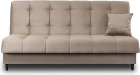 Sofa z Funkcją Spania LIMA Rozkładana Wersalka Dwuosobowa Beżowa Nowoczesna do Salonu