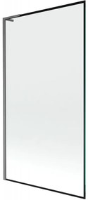 Mexen Next L parawan nawannowy 1-skrzydłowy 100 x 150 cm, czarna ramka, gun gray szczotkowany - 895-100-000-03-70-66