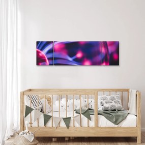 Abstrakcyjny fioletowy obraz (170x50 cm)