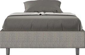 Łóżko bez stelaża tapicerowane 120x200 tkaniny Labirinto 2 szary Azelia