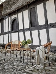 Zestaw mebli ogrodowych z imitacji rattanu w naturalnym kolorze dla 2 osób Dudine – Bloomingville