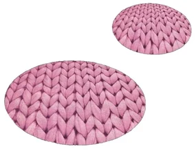 Różowe dywaniki łazienkowe zestaw 2 szt. ø 60 cm – Mila Home
