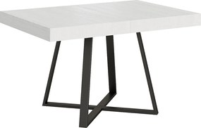 Stół rozkładany 130/234x90 cm Abbraccio frassino biała nogi antracytowe