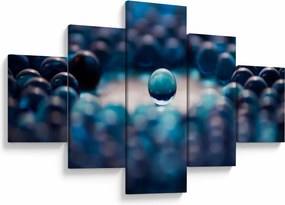 Obraz - Niebieskie kuleczki (125x70 cm)