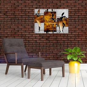 Obraz na szkle - Motywy kultury afrykańskiej (70x50 cm)