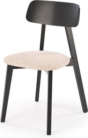 Drewniane krzesło w stylu retro z tapicerowanym siedziskiem Hylo Halmar