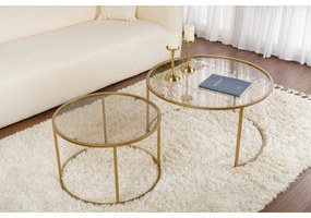 Zestaw stolików konferencyjnych Aurum Gold and Bronze 80 cm, 2 szt.