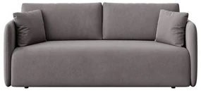 Szara aksamitna rozkładana sofa 220 cm Chaum – Rodier