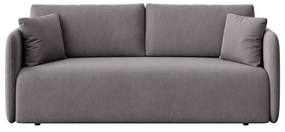 Szara aksamitna rozkładana sofa 220 cm Chaum – Rodier