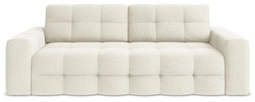Beżowa rozkładana sofa z materiału bouclé 255 cm Milu – Makamii