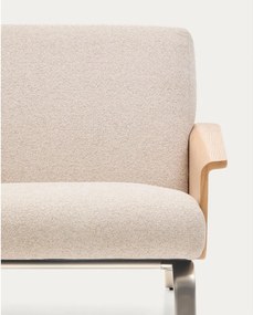Beżowy fotel z tkaniny szenilowej Amsen – Kave Home
